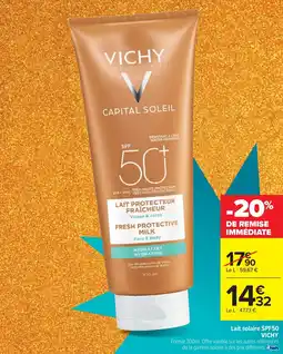 Cora x Carrefour Lait solaire spf50 vichy offre