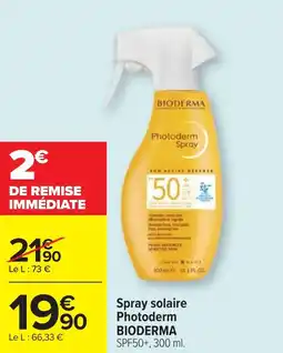 Cora x Carrefour Spray solaire photoderm bioderma offre