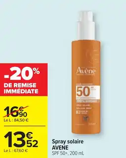 Cora x Carrefour Spray solaire avene offre