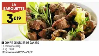 Leader Price Confit de gésier de canard offre