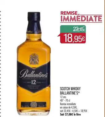 Match Scotch whisky ballantine's offre