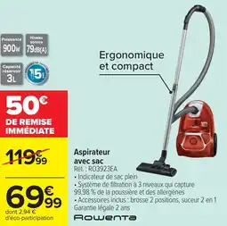 Cora x Carrefour Aspirateur avec sac offre