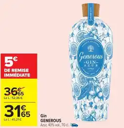 Carrefour Market GENEROUS Gin offre