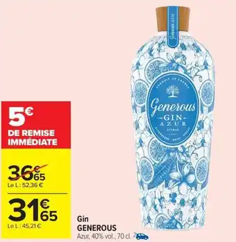Carrefour Market GENEROUS Gin offre