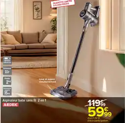 Cora x Carrefour Aspirateur balai sans fil 2 en 1 MEDEK offre