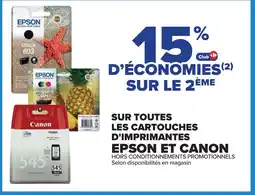 Cora x Carrefour Sur toutes les cartouches d'imprimantes epson et canon offre