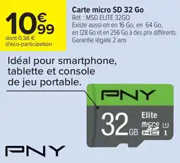 Cora x Carrefour Carte micro sd 32 go offre