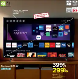 Cora x Carrefour Téléviseur QLED 4K Hisense offre