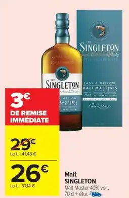 Carrefour Market SINGLETON Malt offre