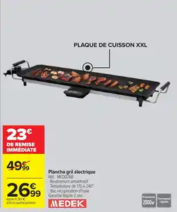 Cora x Carrefour Plancha gril électrique MEDEK offre