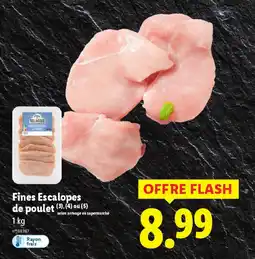 Lidl Fines escalopes de poulet offre