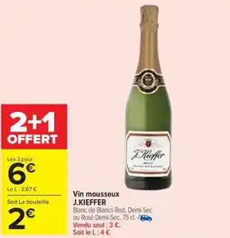 Carrefour Market J.KIEFFER Vin mousseux offre