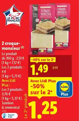 2 croque- monsieur