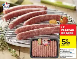 Carrefour Market LES BRASERADES 12 chipolatas supérieures offre