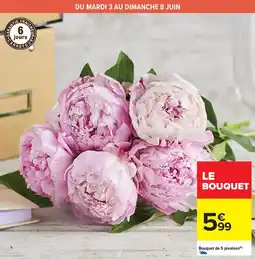 Carrefour Market Bouquet de 5 pivoines offre