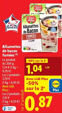 Lidl Allumettes de bacon fumées offre
