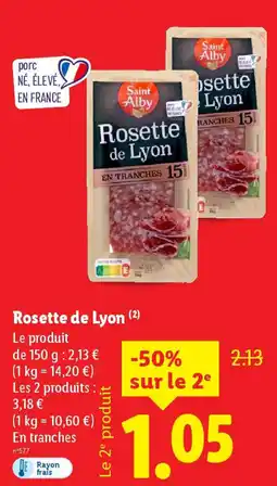 Lidl Rosette de lyon offre