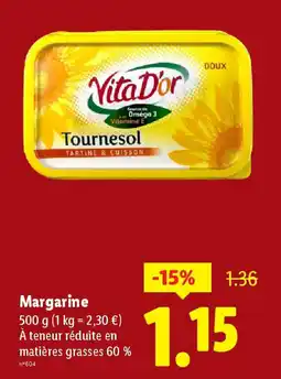 Lidl Margarine offre