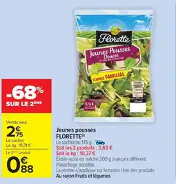 Carrefour Market FLORETTE Jeunes pousses offre