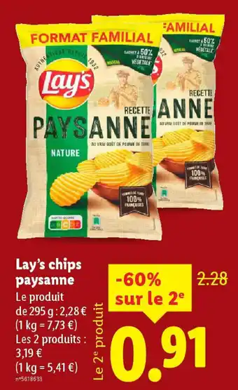 Lidl Lay's chips paysanne offre