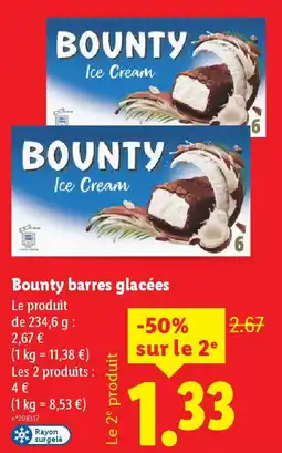 Lidl Bounty barres glacées offre