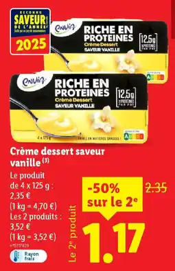 Lidl Crème dessert saveur vanille offre