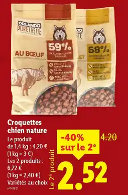 Lidl Croquettes chien nature offre