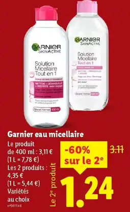 Lidl Garnier eau micellaire offre