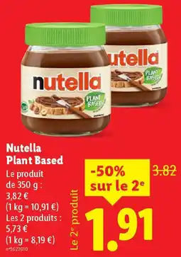 Lidl Nutella plant based offre