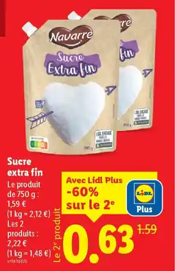 Lidl Sucre extra fin offre