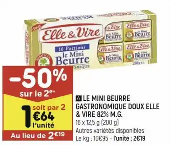 Leader Price Le mini beurre gastronomique doux elle offre