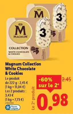 Lidl Magnum collection white chocolate & cookies offre