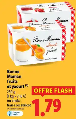 Lidl Bonne maman fruits et yaourt offre