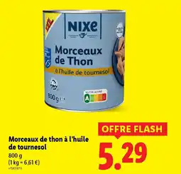 Lidl Morceaux de thon à l'huile de tournesol offre