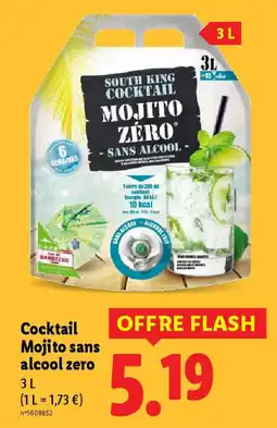 Lidl Cocktail mojito sans alcool zero offre