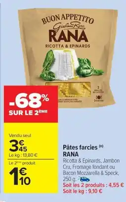 Carrefour Market RANA Pâtes farcies offre