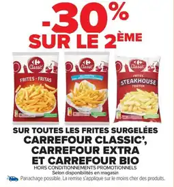 Carrefour Market Sur toutes les frites surgelées carrefour classic', carrefour extra et carrefour bio offre