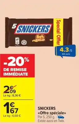 Carrefour Market SNICKERS <<Offre spéciale»> offre