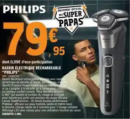 E.Leclerc RASOIR ÉLECTRIQUE RECHARGEABLE PHILIPS offre