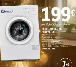 E.Leclerc SÈCHE-LINGE 7KG 'HELVETIA' offre