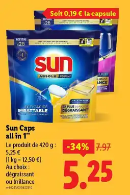 Lidl Sun caps all in 1 offre