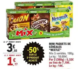 E.Leclerc MINI PAQUETS DE CÉRÉALES “NESTLÉ” offre