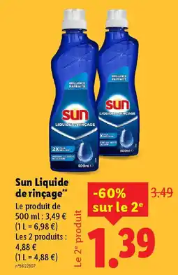Lidl Sun liquide de rinçage offre