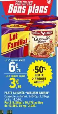 E.Leclerc Plats cuisinés 'William Saurin' offre