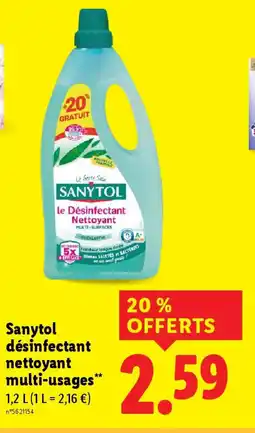 Lidl Sanytol désinfectant nettoyant multi-usages offre