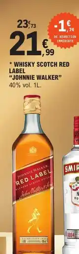 E.Leclerc WHISKY SCOTCH RED LABEL JOHNNIE WALKER offre