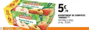 E.Leclerc ASSORTIMENT DE COMPOTES ANDROS offre