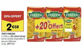 Leader Price Torti panzani offre