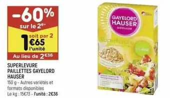 Superlevure paillettes gayelord hauser