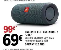 E.Leclerc Enceinte Flip Essential 2 JBL offre